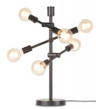 TABLE LAMP BLACK IRON 3 ARM 6 BULBS - TABLE LAMPS